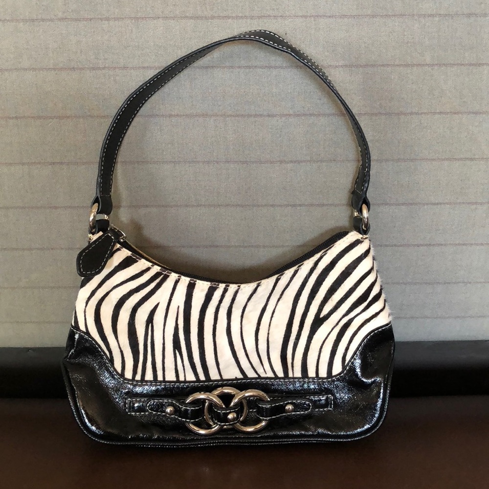 Wilsons leather zebra print shoulder bag